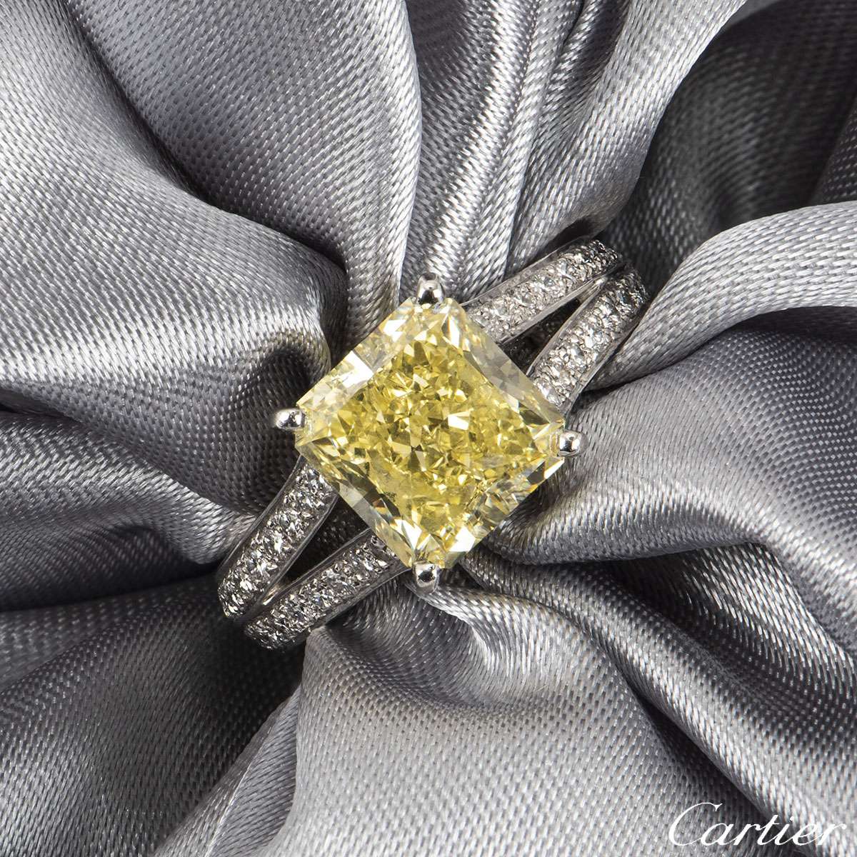 cartier canary diamond ring